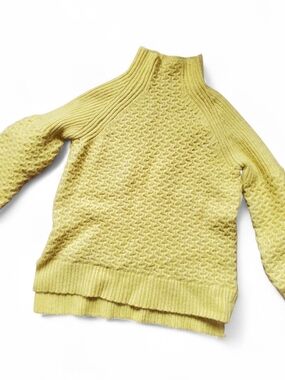 Anthropologie Yellow Textured Sweater SIZE Small